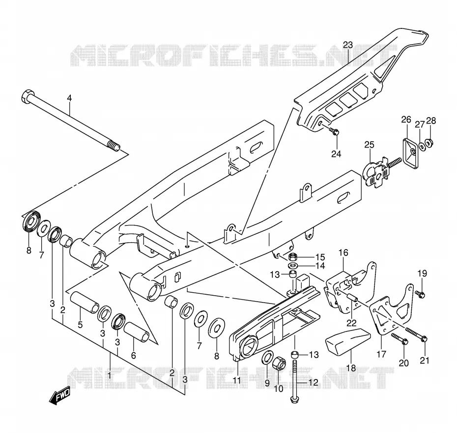 SWINGARM Suzuki MOTO 125 DR-Z 2007  DR-Z125K7(E3/E28)