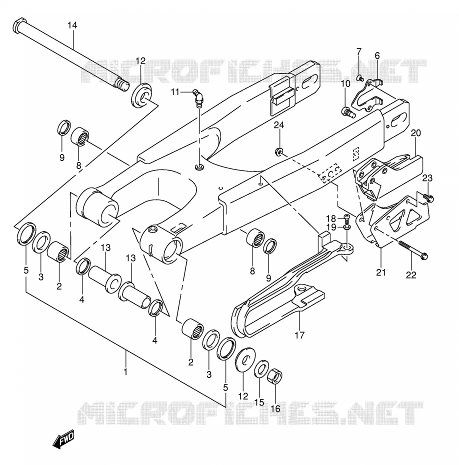 SWINGARM Suzuki MOTO 400 DR-Z 2005  DR-Z400EK5(E3/E28)