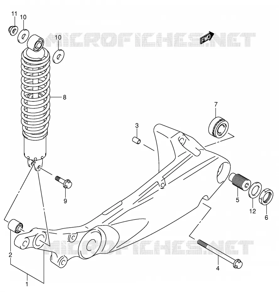 SWINGARM Suzuki SCOOTER 650 BURGMAN 2004  AN650AK4(E2)