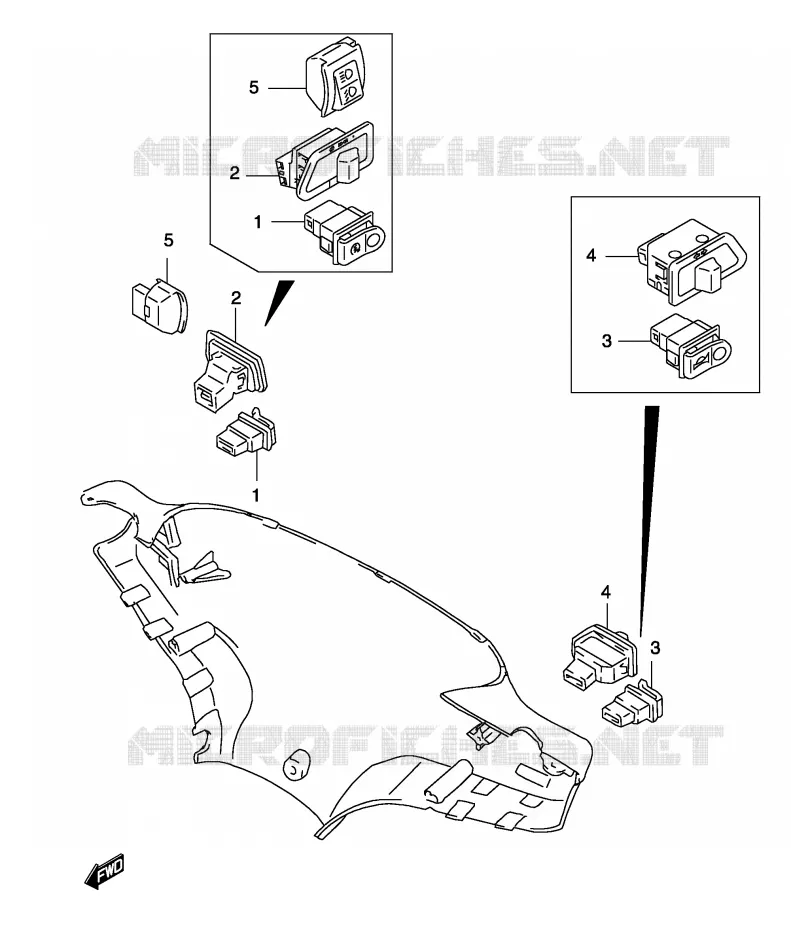 SWITCHES Suzuki SCOOTER 50 KATANA 2003  AY50WSK3(P19)