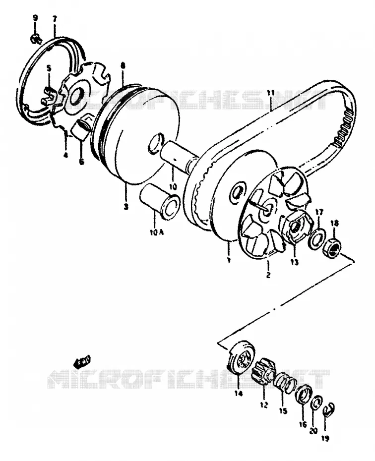 TRANSMISSION (1) Suzuki SCOOTER 50 ADDRESS 1994  AH50R(N/R)