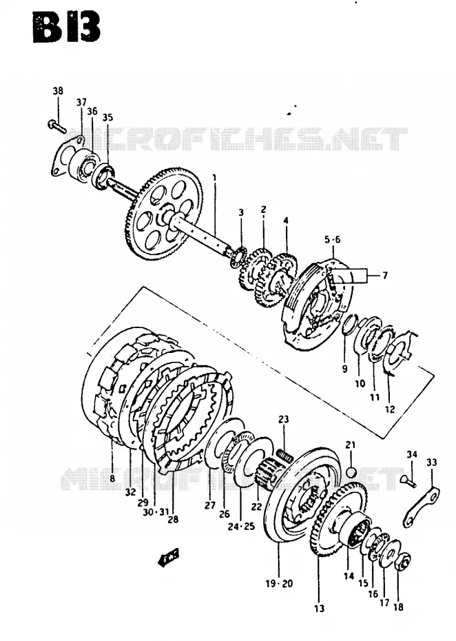 TRANSMISSION (3) Suzuki SCOOTER 80 CS 1982  CS50Z(Z/D)