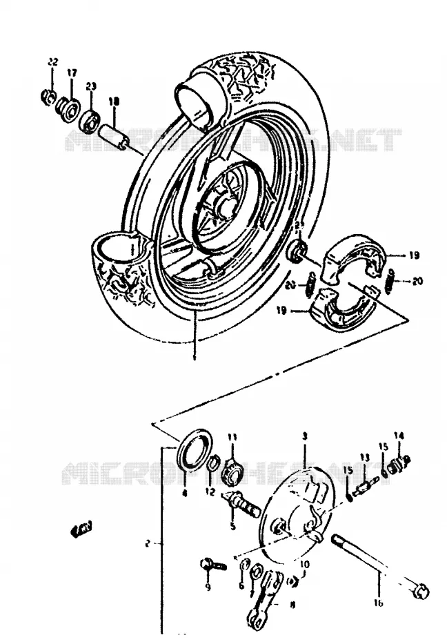 VOORWIEL Suzuki SCOOTER 50 ADDRESS 1994  AH50R(N/R)