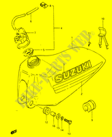 BENZINETANK (MODELE X) voor Suzuki RM 465 1981