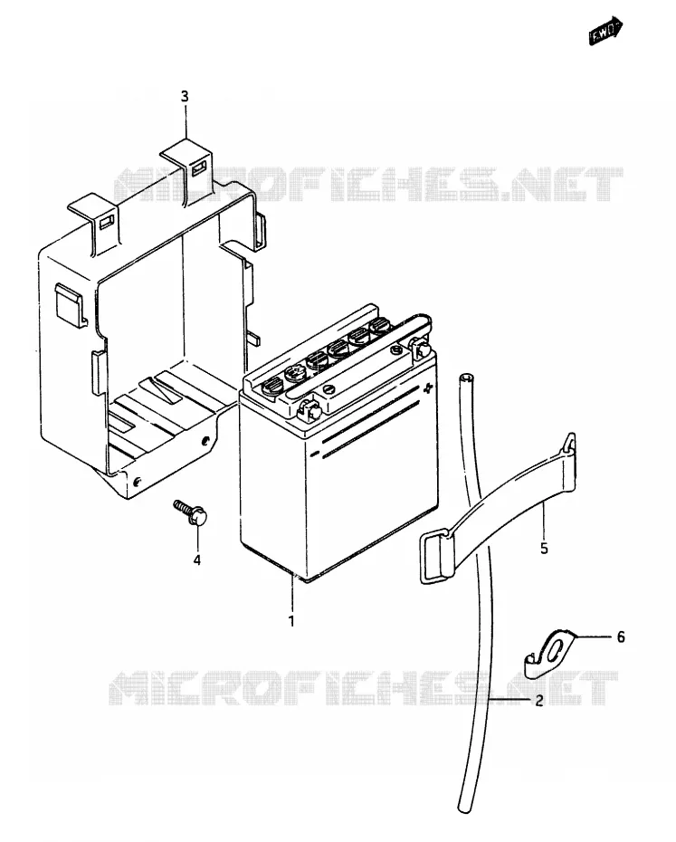 ACCU Suzuki MOTO 250 RG 1987  RG250FH(G/H)