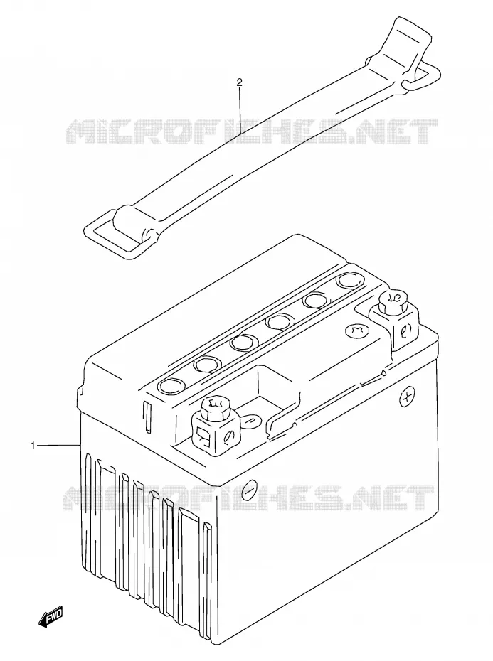 ACCU Suzuki MOTO 250 RG 1992  RGV250N(E24)
