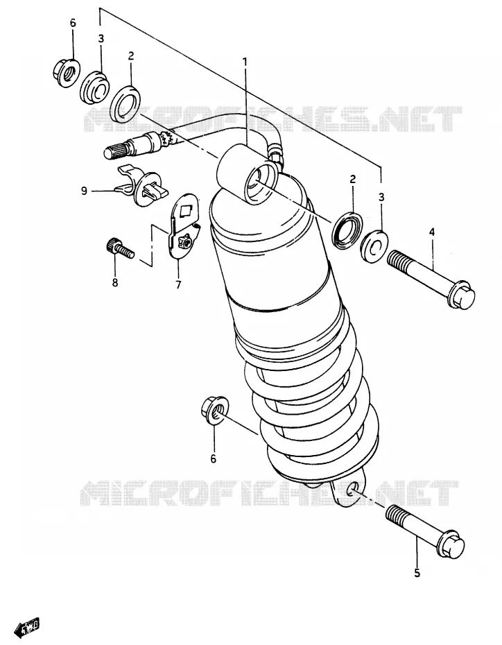 ACHTER SCHOKDEMPER Suzuki MOTO 250 RG 1986  RG250G(G/H)