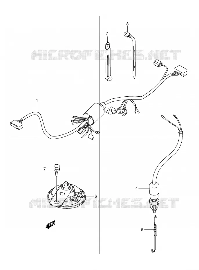 BEDRADING (MODELE W) Suzuki MOTO 50 PV 2000  PV50Y(E15)