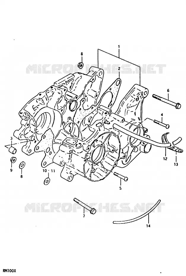 CASING Suzuki MOTO 100 RM 1992  RM100N(N/T/X)