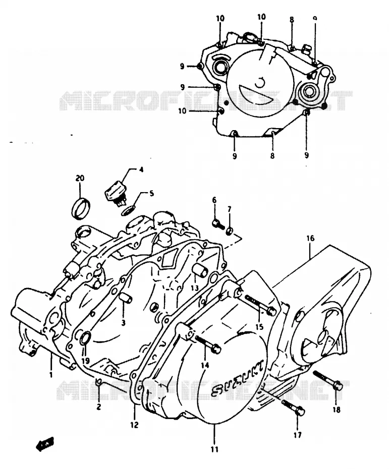 CASING Suzuki MOTO 125 RG 1993  RG125FUP(N/P/R)