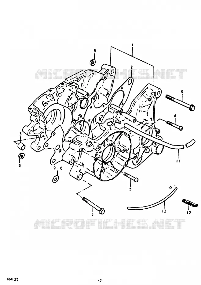 CASING Suzuki MOTO 125 RM 1979  RM125N