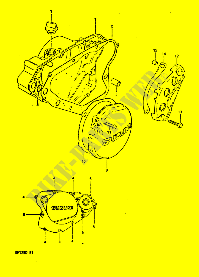CASING voor Suzuki RM 125 1983