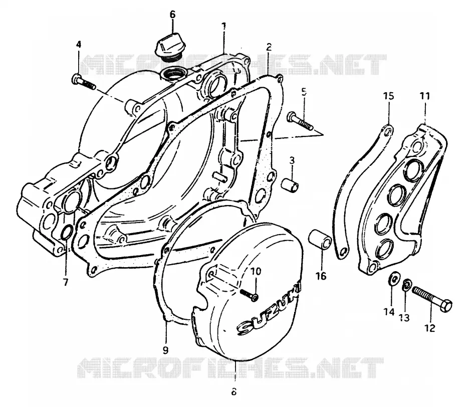 CASING Suzuki MOTO 250 RM 1983  RM250D(Z/D)