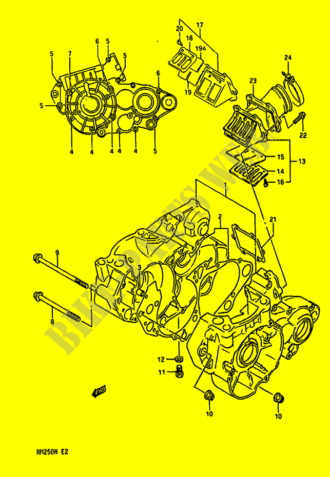 CASING voor Suzuki RM 250 1989