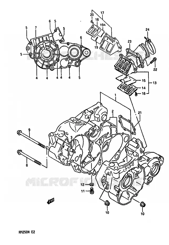 CASING Suzuki MOTO 250 RM 1991  RM250M(K/L/M/N)