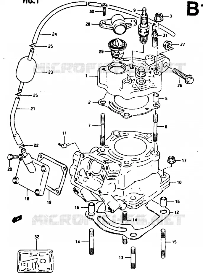 CILINDER Suzuki MOTO 125 RG 1994  RG125FUR(N/P/R)