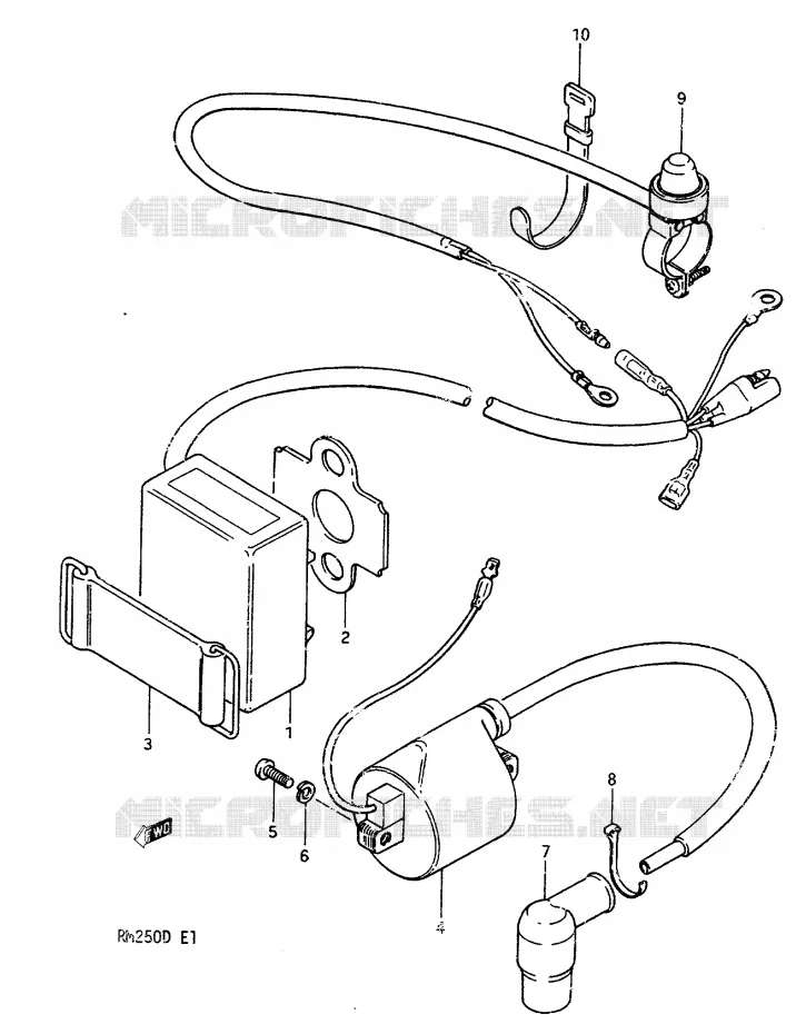 ELEKTRISCH Suzuki MOTO 250 RM 1982  RM250Z(Z/D)