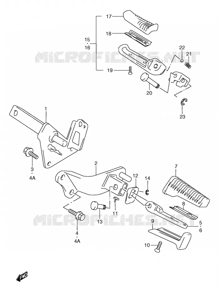 FOOTREST Suzuki MOTO 800 MARAUDER 2003  VZ800K3(E2)