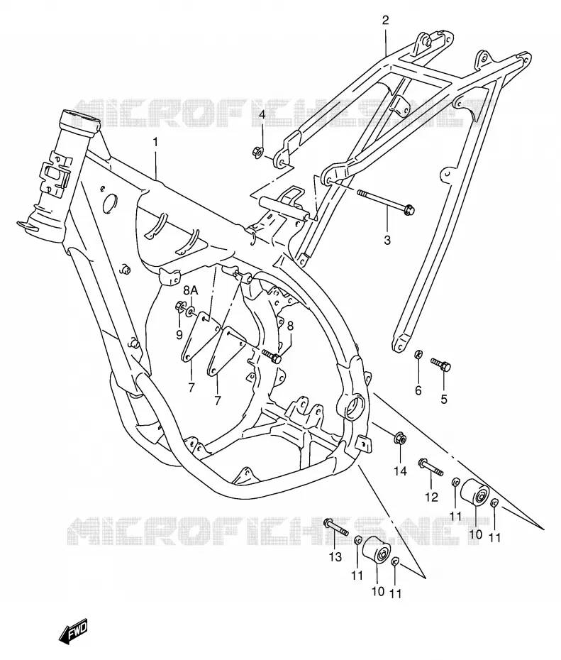FRAME Suzuki MOTO 125 RM 1999  RM125X(E2)