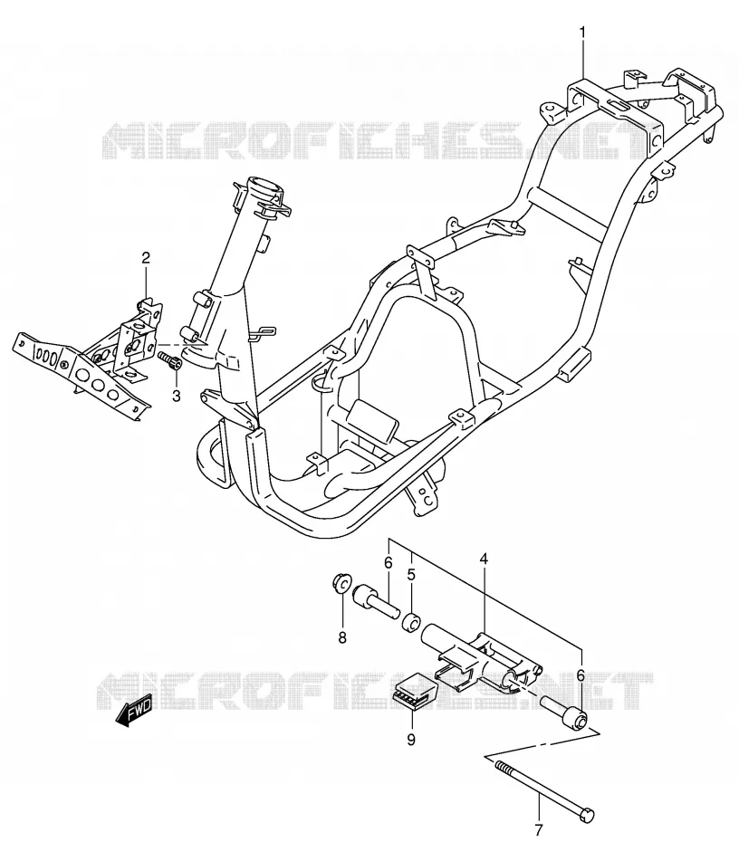 FRAME Suzuki SCOOTER 125 UE 2001  UE125CTK1(P2)