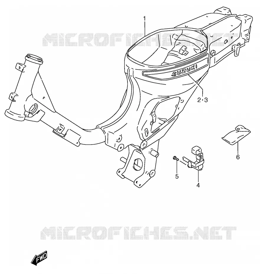 FRAME Suzuki SCOOTER 50 Autres-modeles 1991  RC50M(E1)