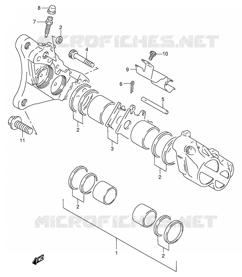 FRONT CALIPER Suzuki MOTO 125 RG 1994  RG125FR(E18)