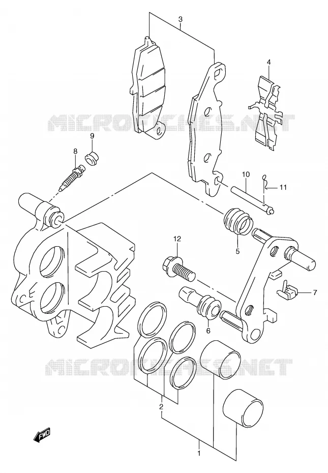 FRONT CALIPER Suzuki MOTO 800 MARAUDER 2000  VZ800Y(E2)