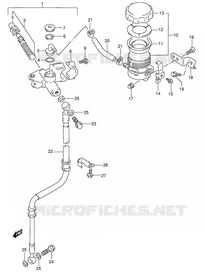 FRONT HOOFDREMCILINDER Suzuki MOTO 125 RG 1992  RG125FUN(E18)
