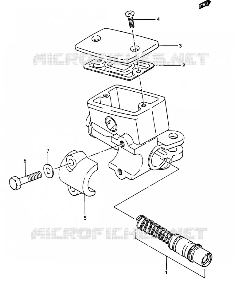 FRONT HOOFDREMCILINDER Suzuki MOTO 250 RG 1987  RG250CH(G/H)