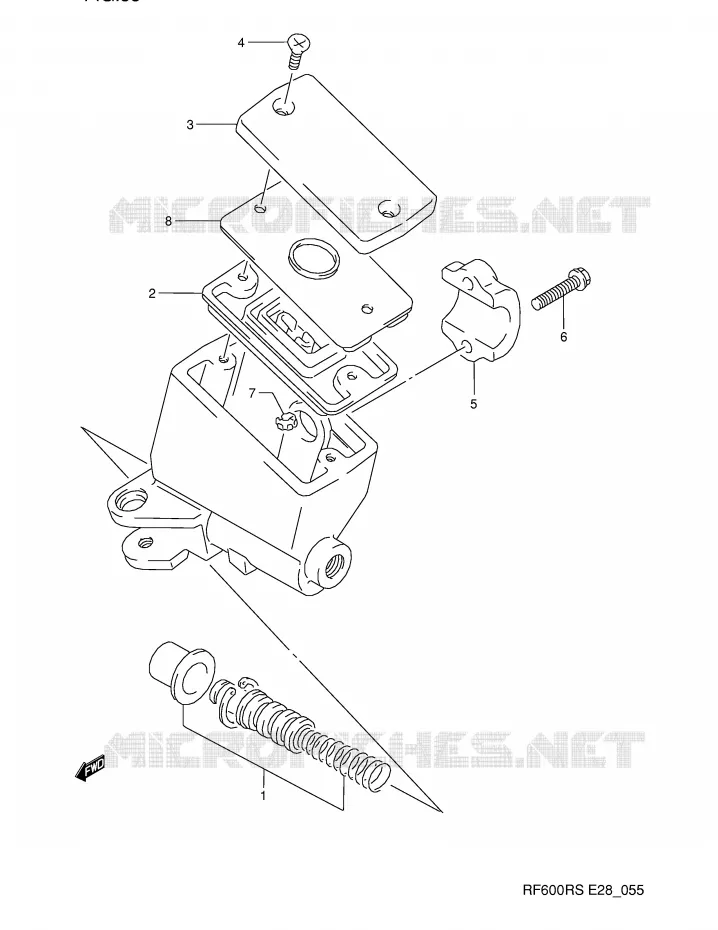FRONT HOOFDREMCILINDER Suzuki MOTO 600 RF 1993  RF600RP(E28)
