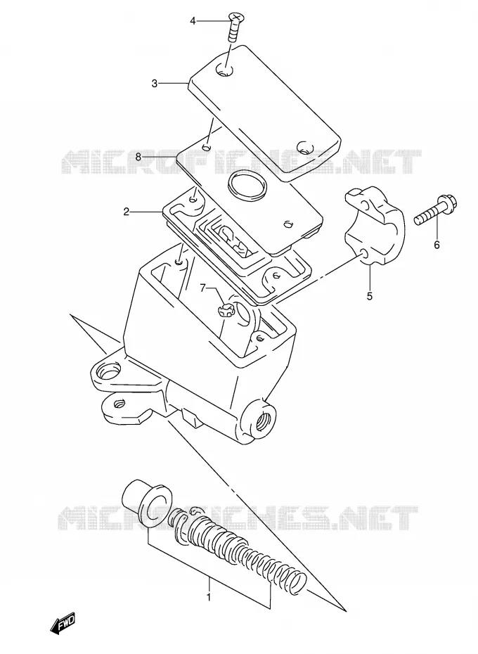 FRONT HOOFDREMCILINDER Suzuki MOTO 600 RF 1997  RF600RUV(E2)