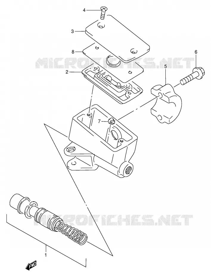 FRONT HOOFDREMCILINDER Suzuki MOTO 900 RF 1995  RF900RS(E2)