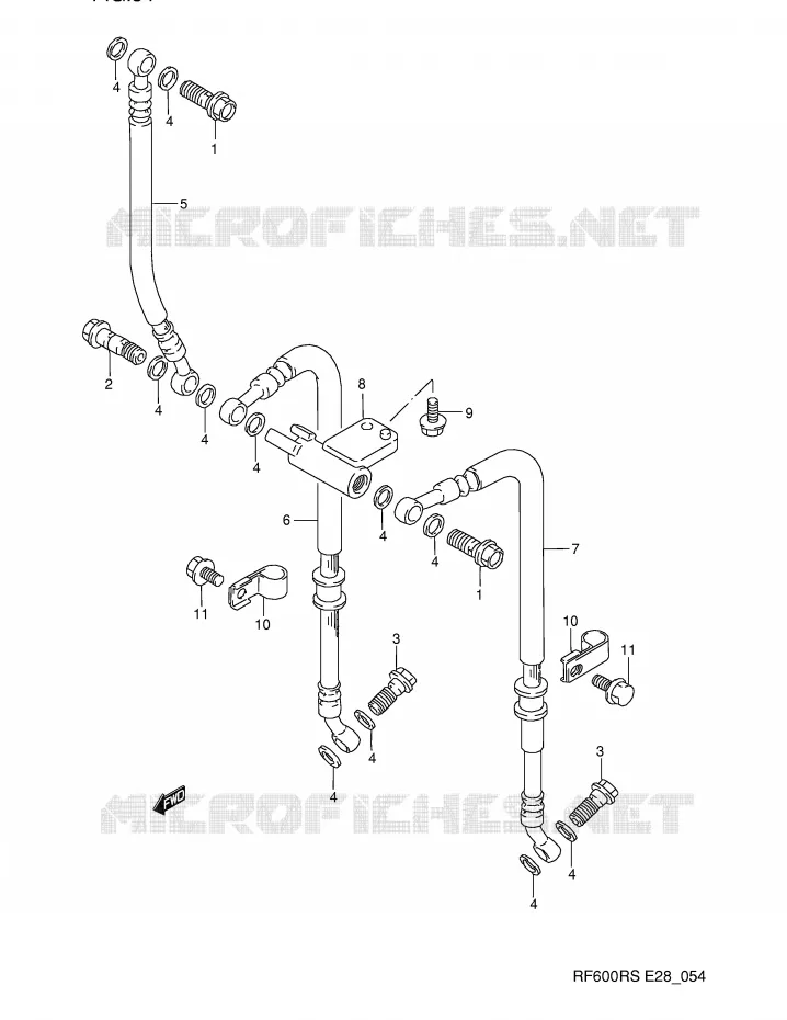 FRONT REMSLANG Suzuki MOTO 600 RF 1993  RF600RP(E28)