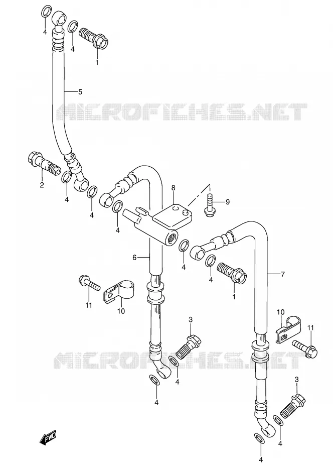 FRONT REMSLANG Suzuki MOTO 600 RF 1996  RF600RT(E2)