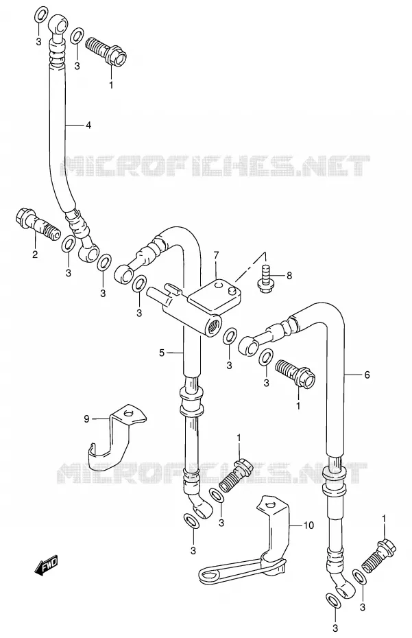 FRONT REMSLANG Suzuki MOTO 900 RF 1994  RF900RR(E2)