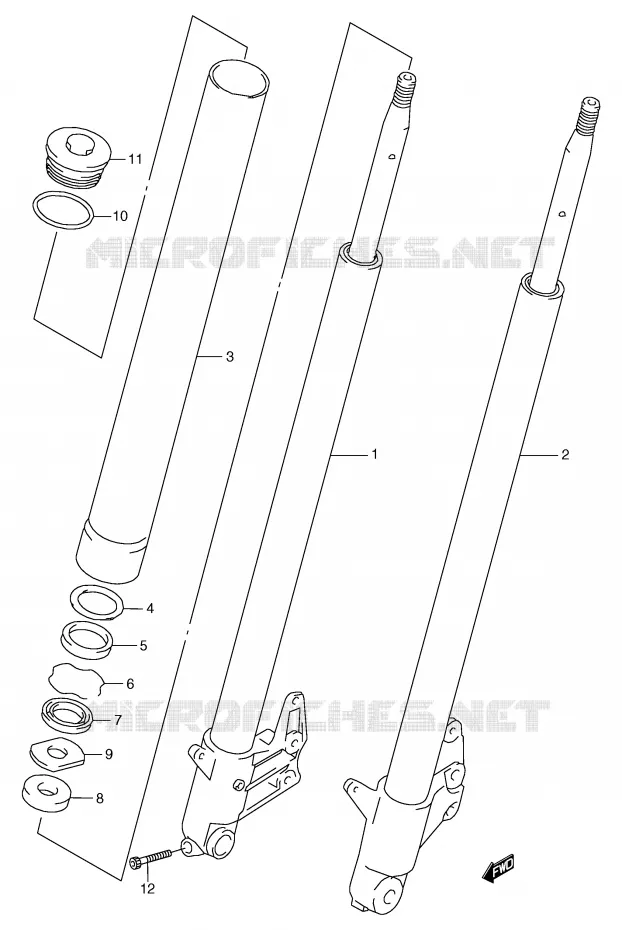 FRONT SCHOKDEMPER Suzuki MOTO 800 MARAUDER 2000  VZ800Y(E2)