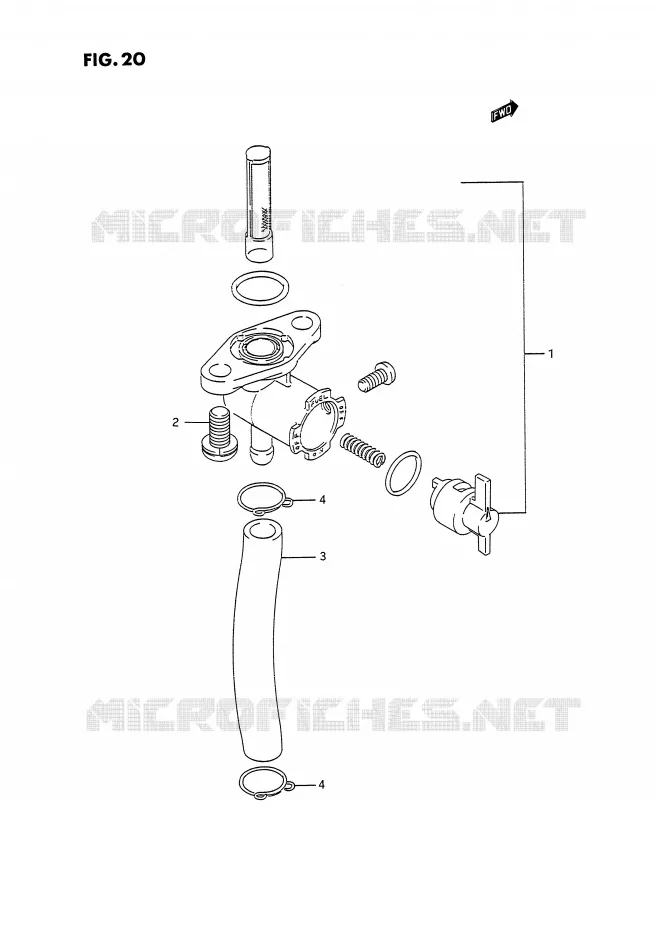 FUEL COCK Suzuki MOTO 125 RM 1993  RM125P(E2)