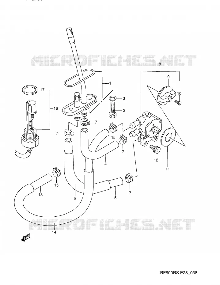 FUEL COCK Suzuki MOTO 600 RF 1993  RF600RP(E28)