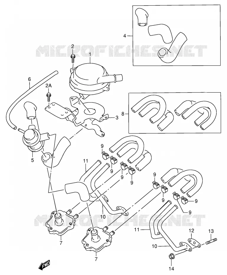 FUEL EVAP SYSTEM (E18,E39) Suzuki MOTO 900 RF 1994  RF900RR(E2)