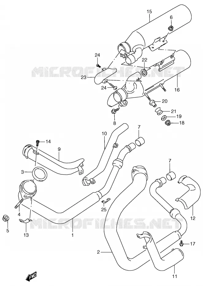 GELUIDDEMPER (MODELE V/W) Suzuki MOTO 800 MARAUDER 2000  VZ800Y(E2)