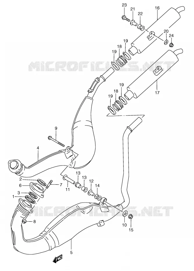 GELUIDDEMPER Suzuki MOTO 250 RG 1992  RGV250N(E24)