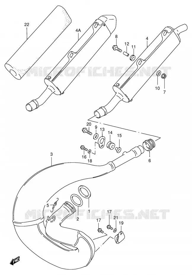 GELUIDDEMPER Suzuki MOTO 250 RM 2000  RM250Y(E3/E28)