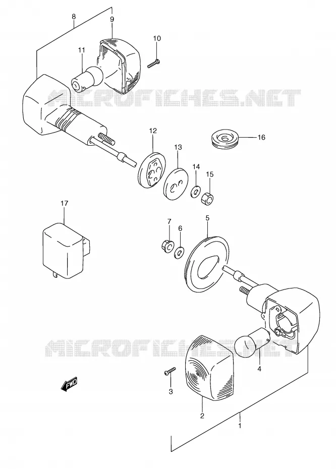 INDICATOREN (E1) Suzuki MOTO 250 RG 1996  RGV250T(E24)