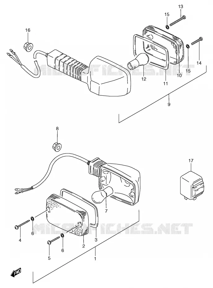 INDICATOREN (E22) Suzuki MOTO 80 RG 1991  RG80M(E4)