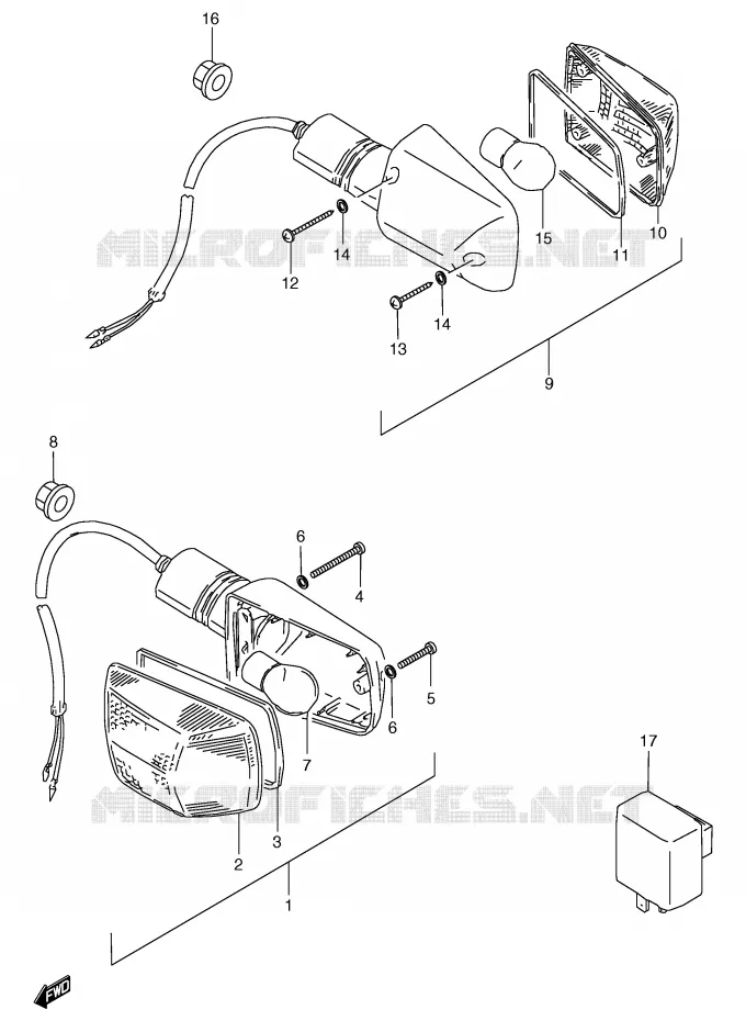 INDICATOREN (E4) Suzuki MOTO 80 RG 1985  RG80CF(E4)
