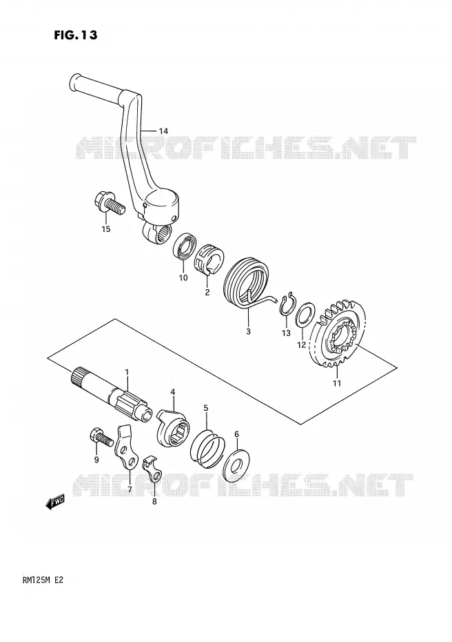KICKSTARTER Suzuki MOTO 125 RM 1990  RM125L(E2)