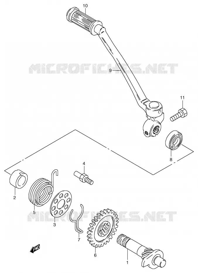 KICKSTARTER Suzuki MOTO 50 RG 1994  RG50R(E6)