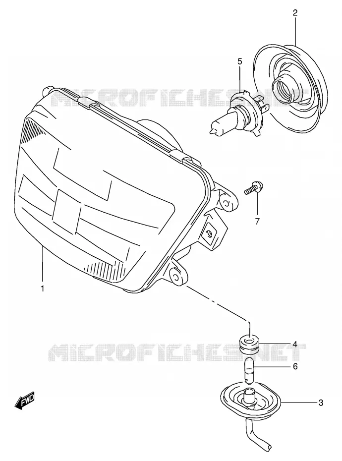 KOPLAMP Suzuki MOTO 125 RG 1993  RG125FP(E18)