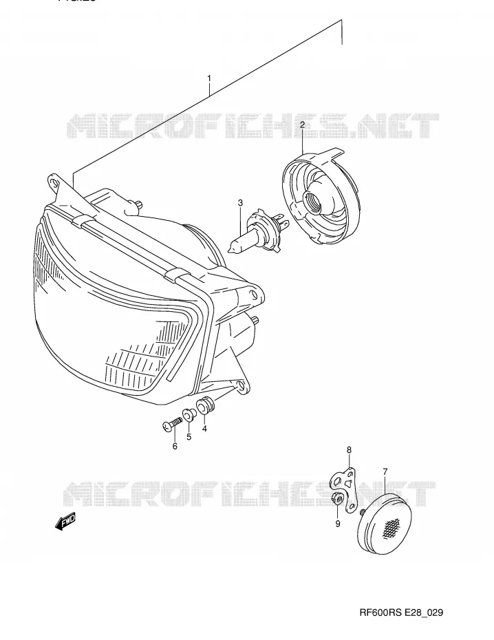 KOPLAMP Suzuki MOTO 600 RF 1994  RF600RR(E28)