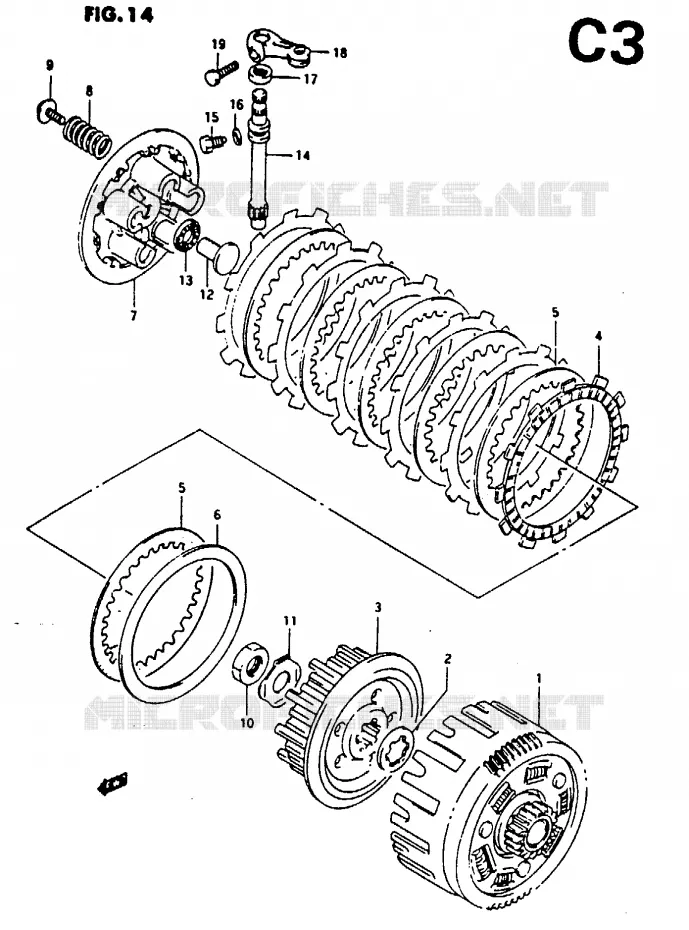 KOPPELING Suzuki MOTO 125 RG 1993  RG125FUP(N/P/R)